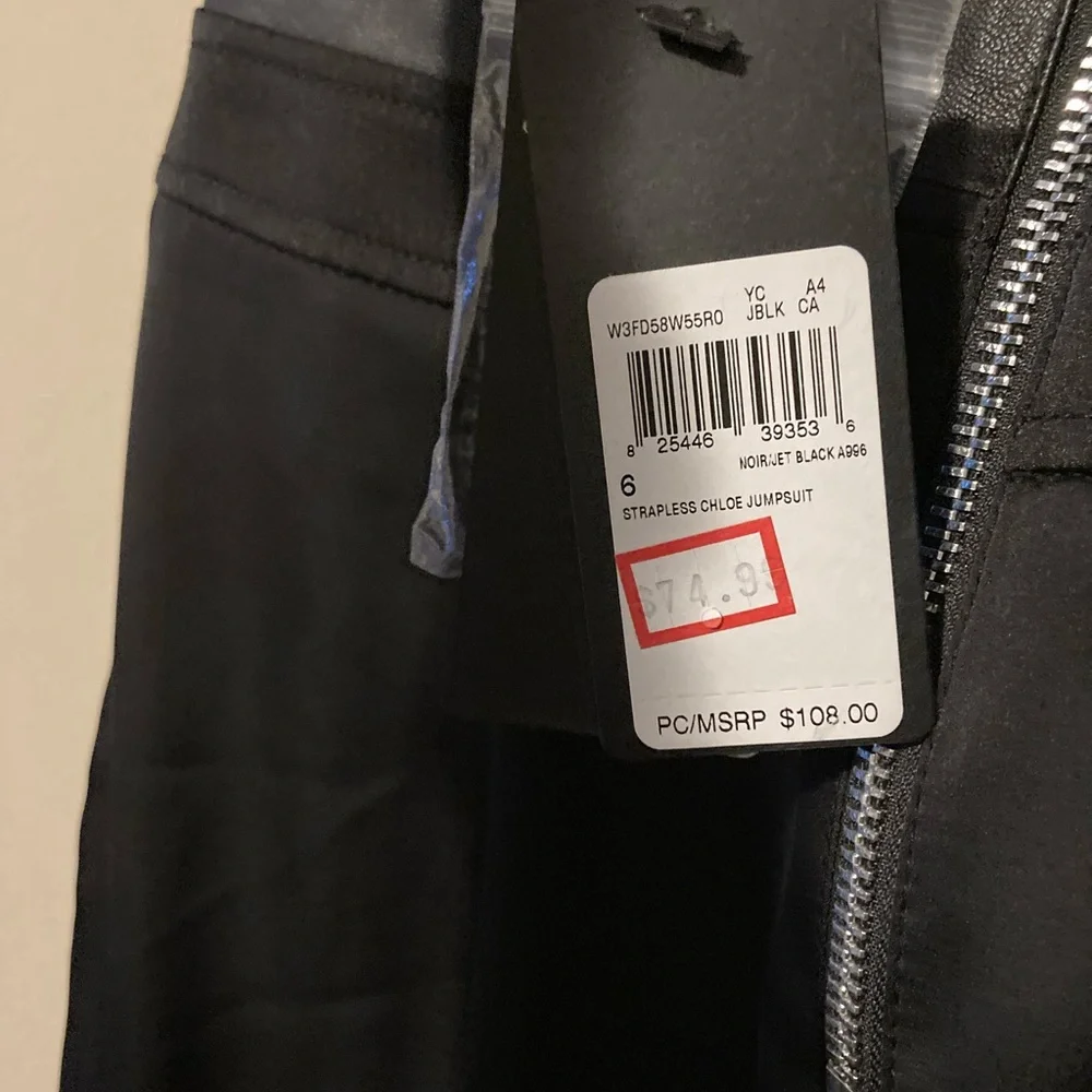 Black Guess Pant Romper - Picture 2 of 2